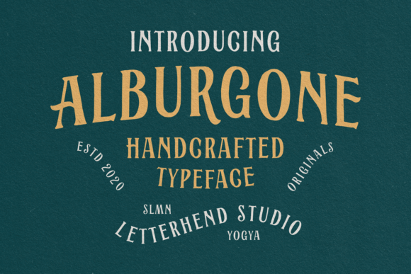 Alburgone: The Vintage Display Font for Nostalgic Branding