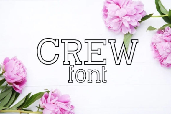 Crew Display Font for Editorial Design and Brand Identity