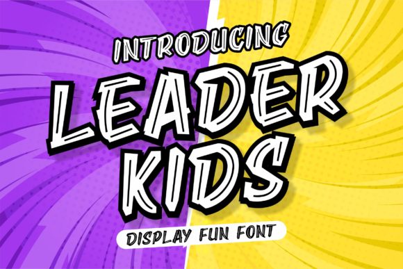 Leader Kids Typeface for Modern Branding and Packaging Design