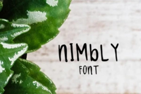 Nimbly Display Font for Friendly Brand Identity