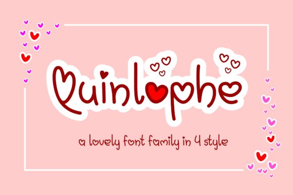 Quinlophe Display Font for Romantic Web Design
